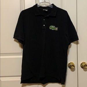 Lacoste black polo large emblem size 6 (LG)